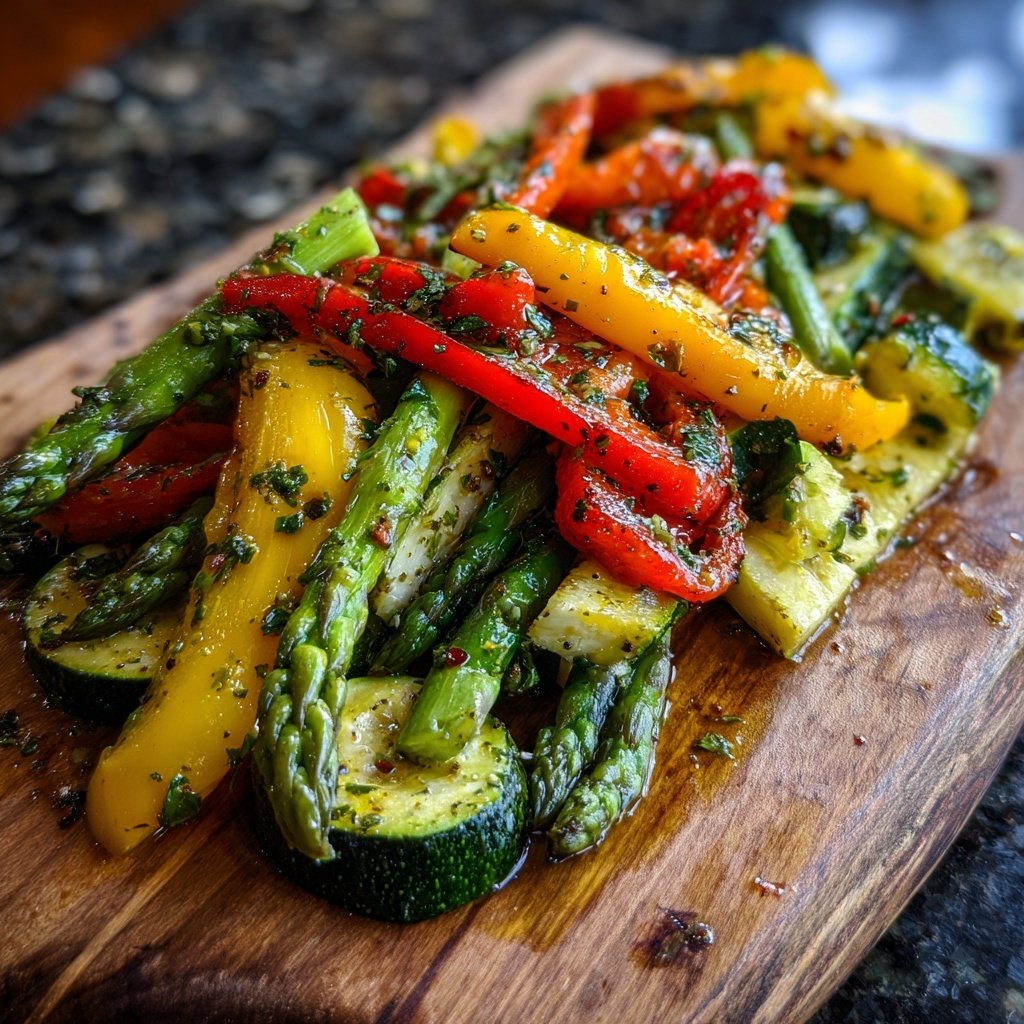 Healthy Lemon Herb Grilled Veggies