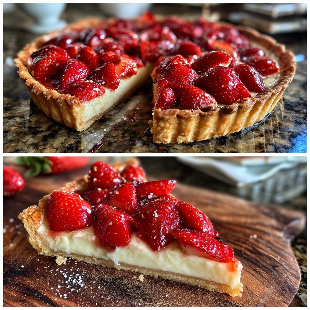 Decadent Strawberry Almond Tart