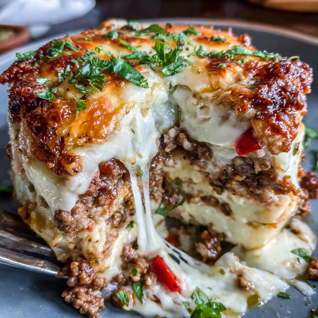 Stuffed Pepper Hamburger Meat Bake