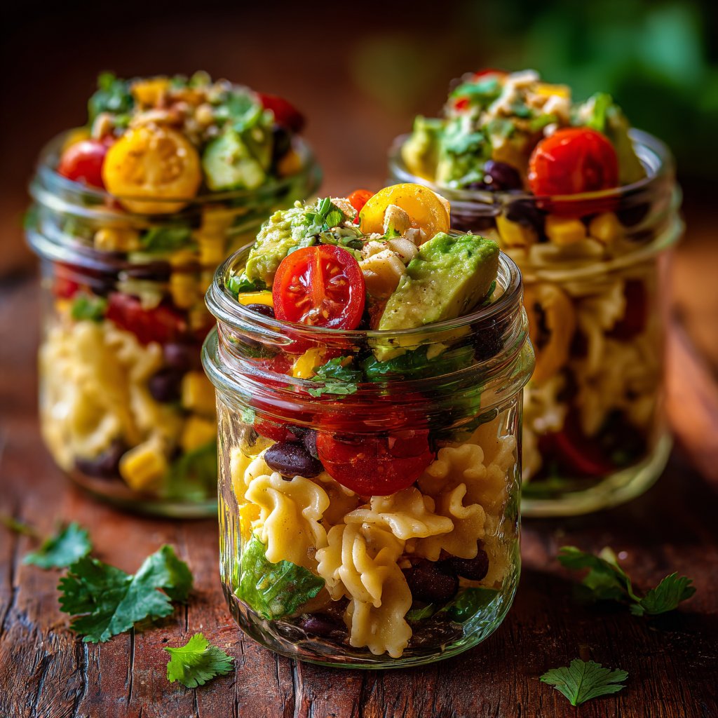 Taco Pasta Salad Jars