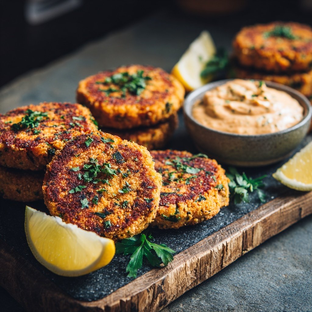 Salmon Cakes with Spicy Remoulade