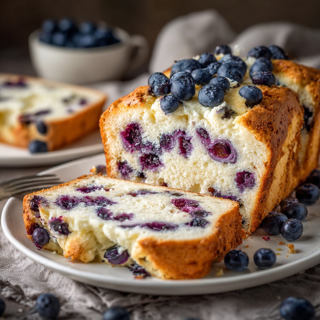 Fluffy Blueberry Cottage Cheese Cloud Loaves