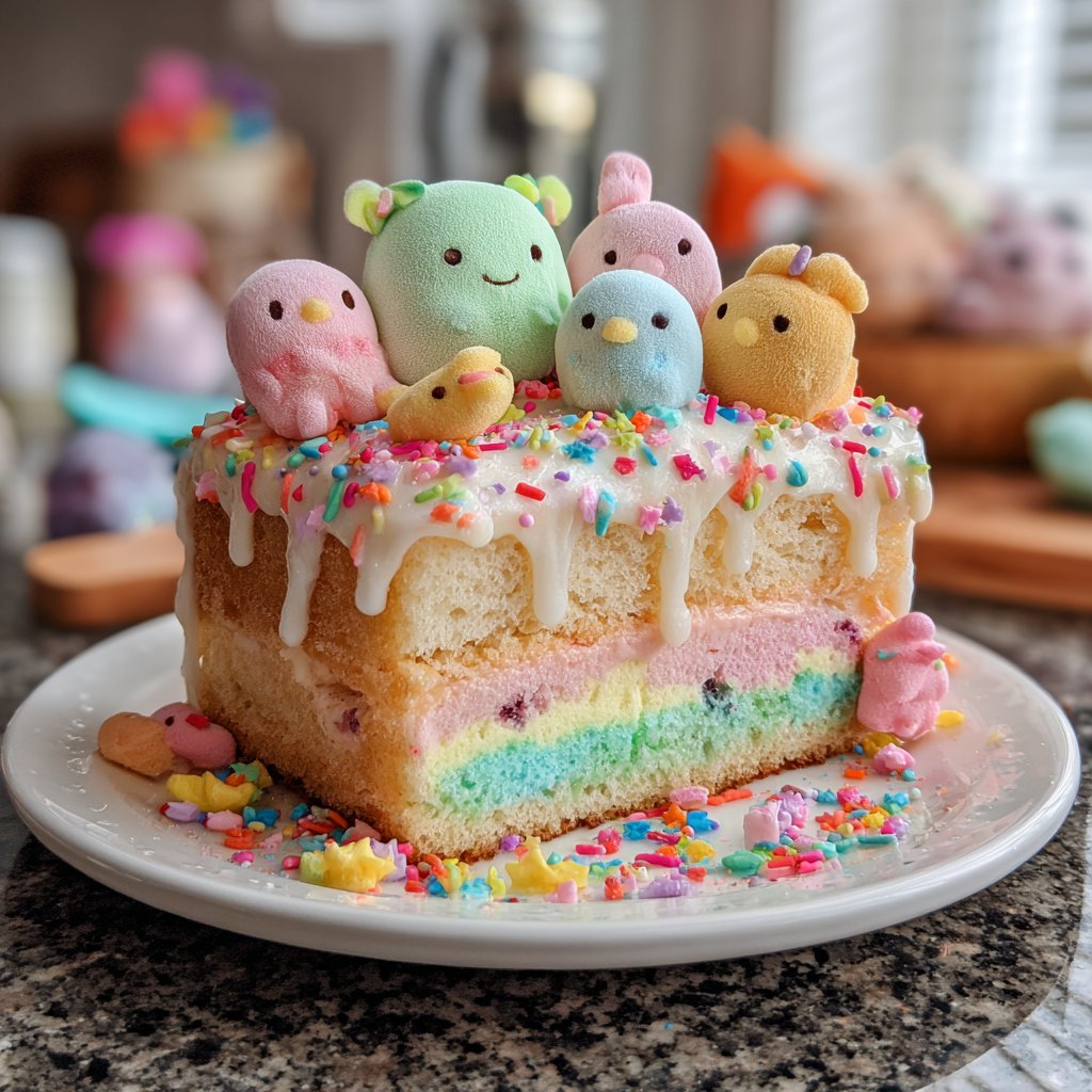 Pastel Jellycat Birthday Cake