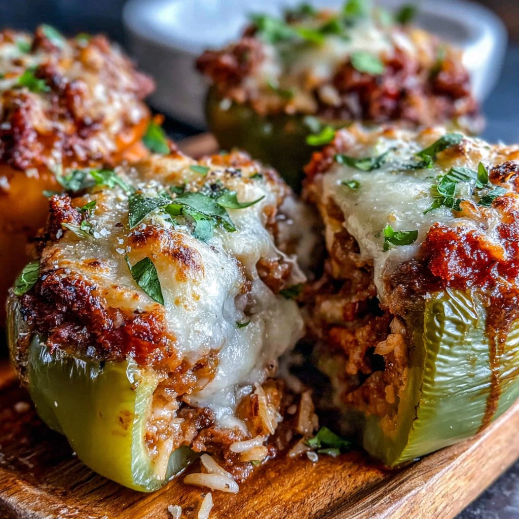 Stuffed Bell Peppers with Rice and Beef