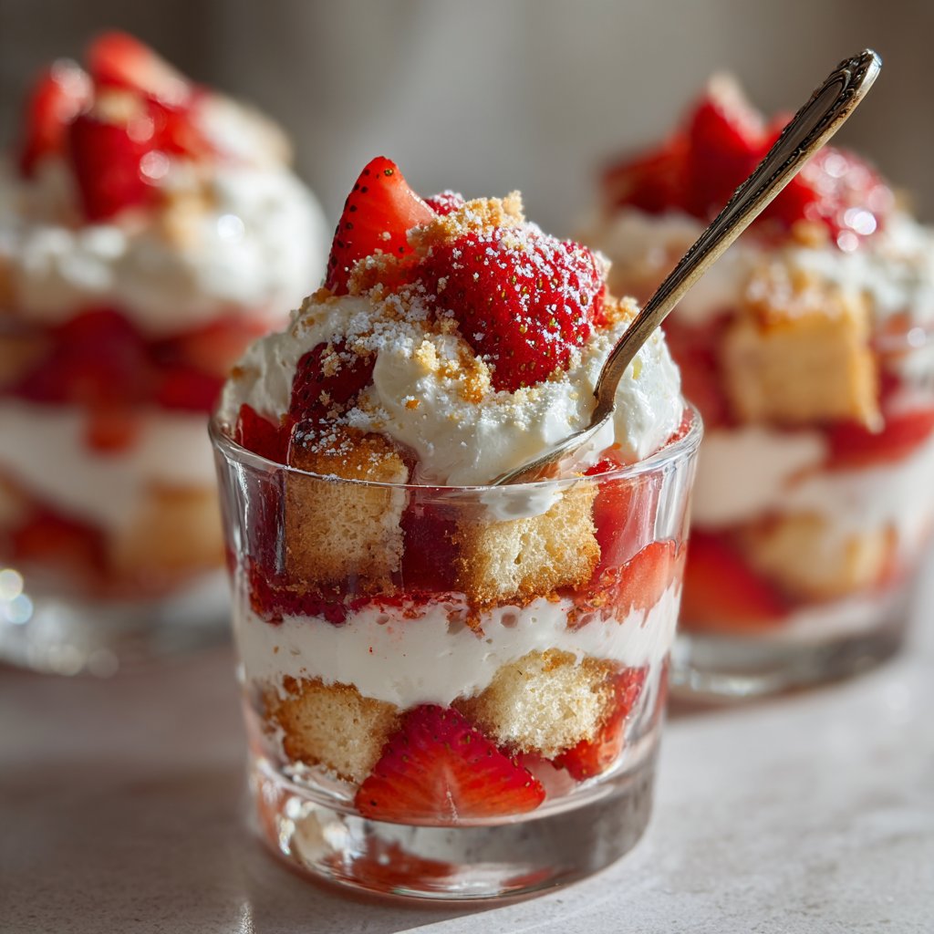 Easy Strawberry Shortcake Parfaits